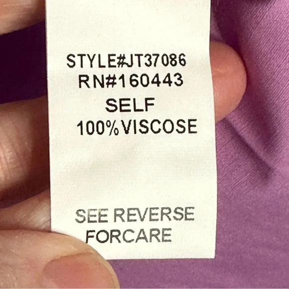 New J. NNA Lavender Ruffled Button Down Blouse Size Large Fairy Classic Workwear - Picture 5 of 10